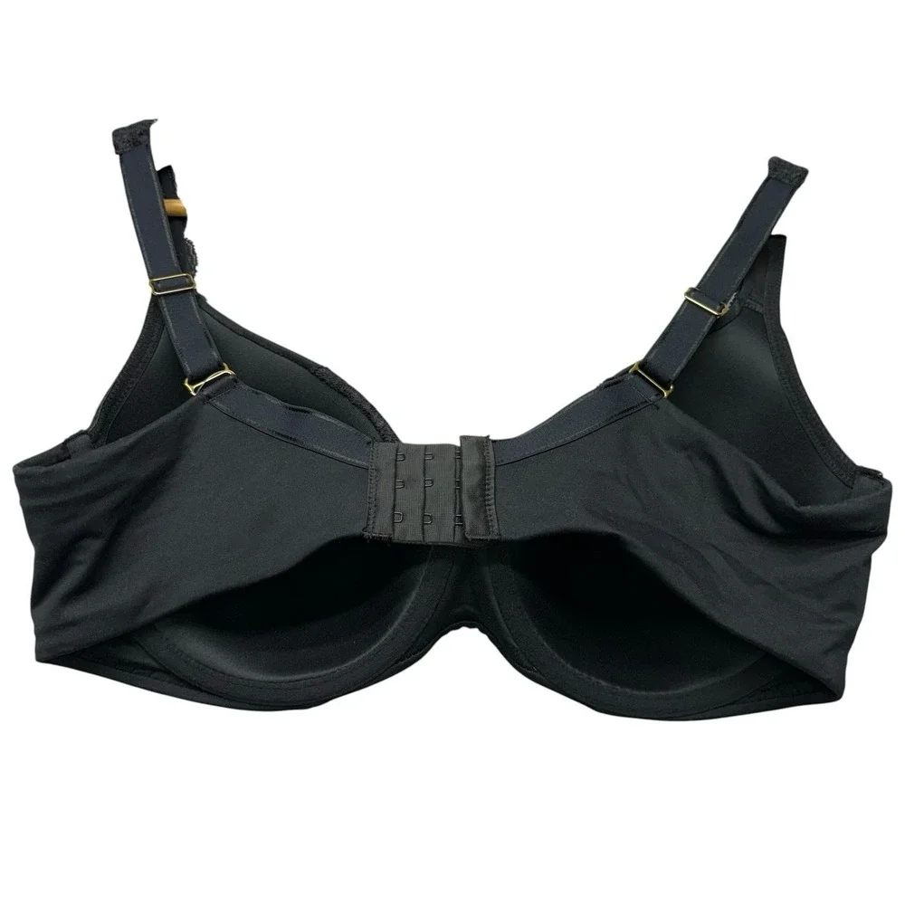 Soma Womens Bra 38DD Black Embraceable Full Coverage Lace Trim Underwire